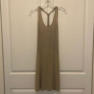 Fine Collection Beige Racerback-style Dress